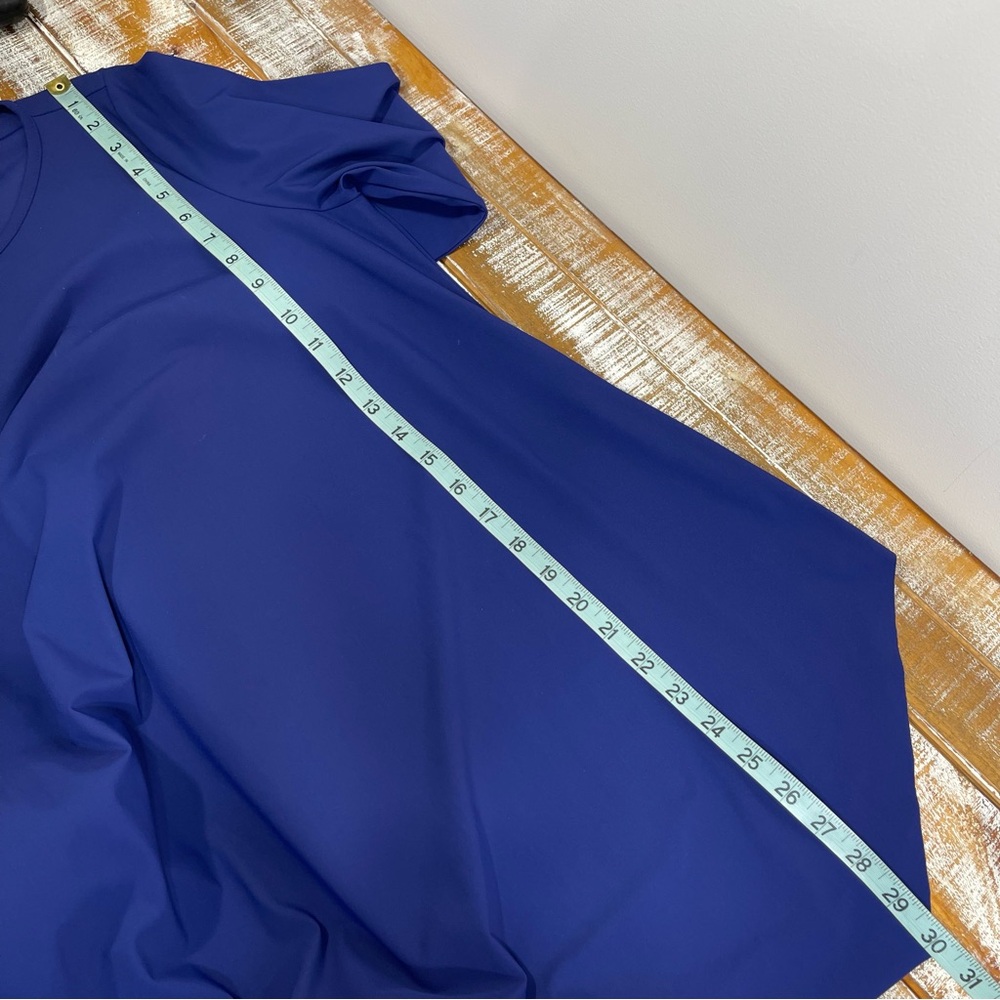 Porto Women's Asymmetrical Top Size 2 Color Blue - Picture 8 of 12